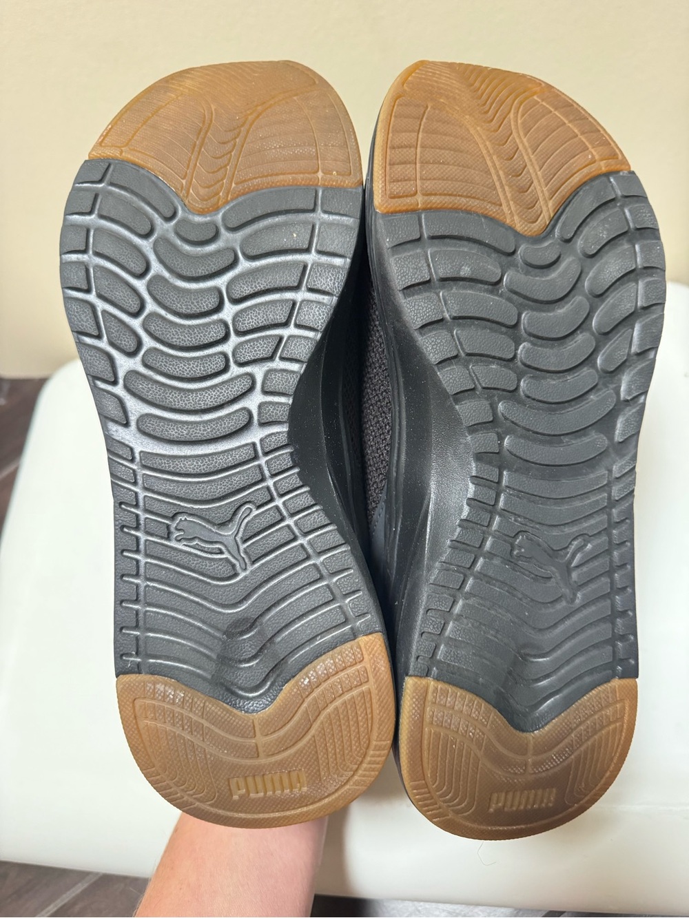 Puma Starla Black Knit Sneakers with Bronze/Gold/Rose Gold Accents- sz 8.5 - Picture 6 of 8